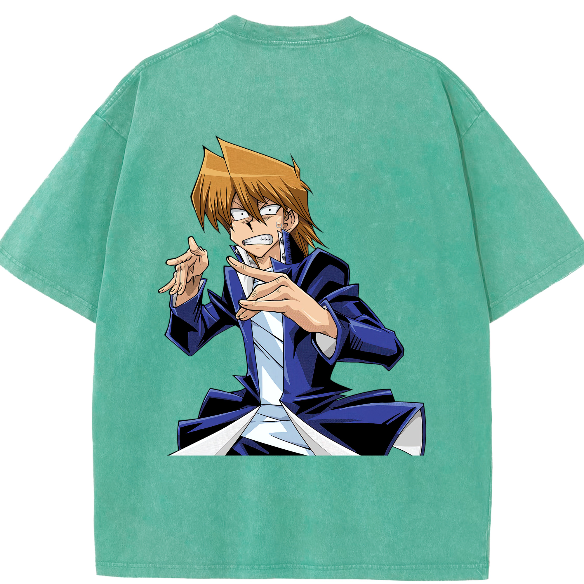 （画像用） 遊☆戯☆王 Yu-Gi-Oh! 綿100% ヴィンテージ風 半袖Tシャツ（背面プリント）